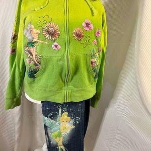 Disney parks Tinkerbell hoodie and jeans